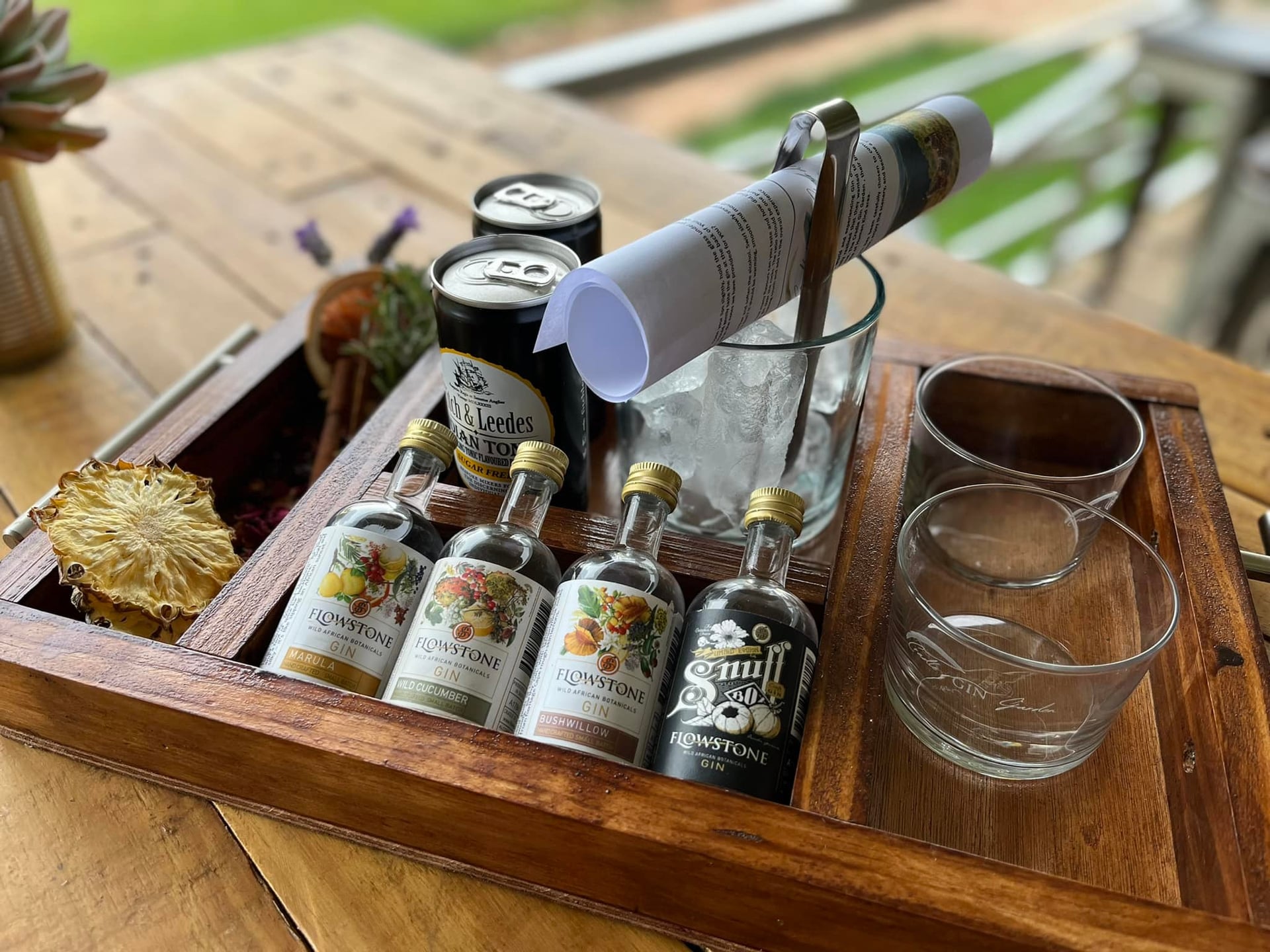 Cradle Gin Garden tasting near Harties